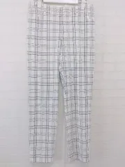 ◇ INDIVI インディヴィ チェック テーパード パンツ サイズ38 ホワイト ブラック レディース P  【中古】 【1209280001045】