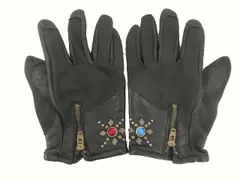 ヴィン＆エイジ　レザー手袋 スタッズ付き 黒 Vin＆Age ヴィンアンドエイジ NAUGHTY SHORT GLOVES ナーティー