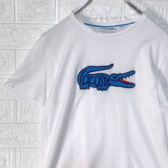 ラコステ　ホワイト　ビッグロゴ　ワッペン　半袖Tシャツ