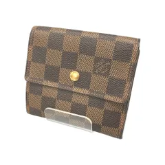 △△LOUIS VUITTON ルイヴィトン ダミエ ポルトモネビエカルトクレディ Wホック財布  三つ折り N61652 ブラウン