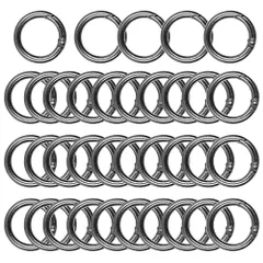 【人気商品】[FUPUTWO] カラビナ 丸型 キーホルダー キーリング DIY アクセサリー パーツ セット