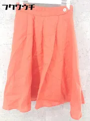 ◇ GALLARDAGALANTE ガリャルダガランテ リネン100％ 膝丈 フレア スカート サイズ0 オレンジ レディース 【中古】 【1002801298746】
