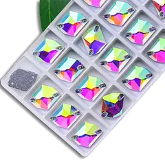 Hapipa 装飾用 ガラスビジュー ガラスストーン 高輝度 パーツ ソーオン ソーオンビジュー ガラスビーズ 13x17( 13x17mm（20個))