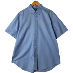 古着 ラルフローレン Ralph Lauren CLASSIC FIT 半袖 ボタンダウンシャツ メンズL相当/eaa556646
