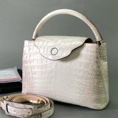 Fe18 【未使用】JRA認定 COCOCELUX GOLD ココセリュックス ゴールド 5スター ヒマラヤクロコダイル 2way ハンドバッグ マザーバッグ レディース 女性用 鞄