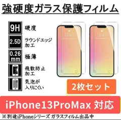 iPhone13promaxガラスフィルム　液晶保護フィルム 2枚セット