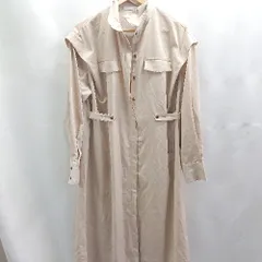 ◇ ⊂ Aunt Marie'sアントマリーズ 薄手 長袖 ロングコート サイズF ベージュ系 レディース E  【1505290007184】のサムネイル
