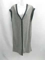 ◇ ⊇ Lax Dan Tia 前後オープン ノースリーブ ロング ニットワンピース サイズ L ブラック系 レディース E  【1502030046540】