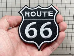 【ワッペン　アメリカ 国道66号線:ルート66 #アイロン接着式】D10-22/WED