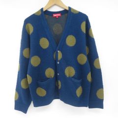 supreme polka dot cardigan navy L - メルカリ