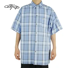 CALTOP キャルトップ メンズ シャツ SS CHECK SHIRTS ショートスリーブチェックシャツ 男女兼用