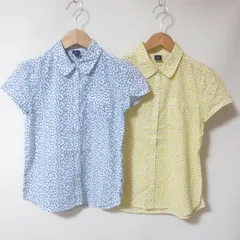 C983　GAP Kids　ギャップ　半袖　ブラウス　花柄　ブルー　イエロー　2点セット　150　160　シャツ