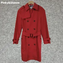 Pinky&Dianne 赤いトレンチコート ベルト付き Mサイズ