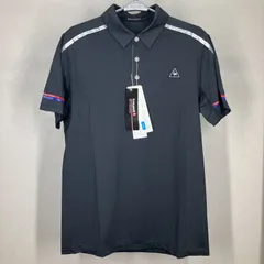 ルコックスポルティフ le coq sportif ゴルフコレクション 半袖ポロシャツ ブラック L サイズ メンズ ナイロン ポリウレタン