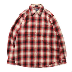 00's ギャップ GAP シャドーチェック コットン ヘビーネルシャツ (M) 赤×黒×生成り系 オンブレー 00年代 旧タグ オールド Y2K 2006年製　アメリカ古着 USED  ビンテージ ヴィンテージ