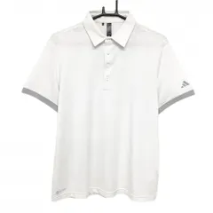 アディダス 半袖ポロシャツ 白 HEAT.RDY ストレッチ メンズ L ゴルフウェア adidas