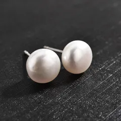 淡水真珠ピアス8mmシルバー925女性両耳用金属アレルギ対応 結婚式卒業式入学式