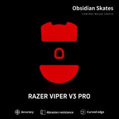 X-raypad Obsidian マウスソール Razer Viper V3 PRO用 朱色 0.8