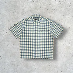 90s ヴィンテージ prAna オンブレチェック風 半袖 ボックス シャツ L