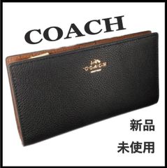 COACH 新品 ブラック キスロック 折り財布T コーチ レディース 黒 財布  