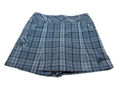 美品 FILA GOLF フィラゴルフ チェック柄 キュロット スカート グレー M ショートパンツ ゴルフウェア レディース