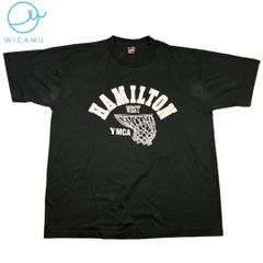 FRUIT OF THE LOOM｜フルーツオブザルーム XL USA製 90s シングルステッチ ヴィンテージ グリーン Tシャツ HAMILTON WEST YMCA バスケットボール