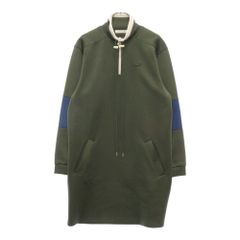 LACOSTE (ラコステ) ボンディング ハーフジップ ロング スウェット ワンピース ネオプレンドレス カーキ EF3935