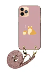 Galaxy S21 5G SC-51B SCG09 ギャラクシーS21 スマホケース スマホショルダー コーギー 犬 食パン かわいい レザーベルト ストラップ 調節可能 130cm  カラー04
