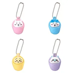 【中古】キーホルダー 全4種セット 「ちいかわ おくるみマスコットチャーム」