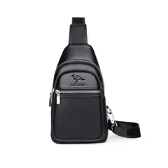 胸バッグ メッセンジャーバッグ 大容量 斜め掛けバッグ肩掛け 牛 革 ボディバッグ 厚手レザー 本 ワンショルダーメンズ 革 イヤホン穴付 [Cenvins] 左右に付け替え可軽量 男女兼用