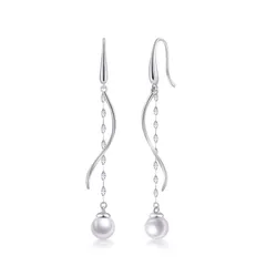 【新着商品】FH.bird パールピアス 金属アレルギー対応 揺れる 結婚式【囁き声】シルバー925 フックピアス レディース 人気 真珠 上品 普段使い 彼女 20代 30代 誕生日 プレゼント 女性 ジュエリー