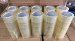 OPPテープ 厚み50μ 幅48mm 長さ100ｍ 50巻セット 梱包 透明 包装資材 業務用幅広 耐久性 新品未使用 高品質 領収書発行可能