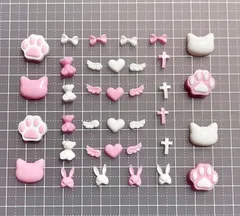 地雷系 ❤︎ 量産型 ❤︎ ゆめかわ ❤︎ 肉球 ネイルパーツ