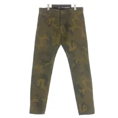 ディースクエアード DSQUARED2 迷彩 カモフラ柄 スリム ワークパンツ 48 オリーブ 緑 S71LA0389 国内正規