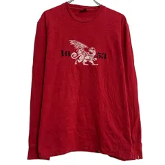 Levi's ロンT ロングTシャツ XL レッド リーバイス プルオーバー ビッグサイズ プリント 古着卸 アメリカ仕入 a612-6301