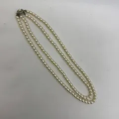 K【中古】14　パール 二連 ネックレス