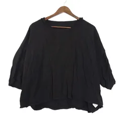 SM2 Samansa Mos2 サマンサモスモス 春夏★ 麻 裏地レース ブラウス チュニック Sz.F レディース 黒