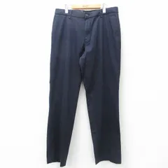 W36/古着 ドッカーズ パンツ メンズ ワンポイントロゴ 紺 ネイビー 25jul10 中古 ボトムス ロング