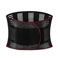 TikTrunk メッシュコルセット 腰サポーター 通気性 調整可能 4本強化ボーン 薄型 軽量 男女兼用 (XL) [XL]