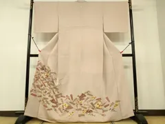 平和屋着物●豪華色留袖　作家物　駒刺繍　立波宝尽くし文　金彩　正絹　逸品　BAAW2181yc 平和屋着物□豪華黒留袖 駒刺繍 扇面宝尽くし文 金彩 正絹 逸品