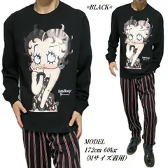 ベティーブープ tシャツ ベティちゃん 服 長袖tシャツ メンズ ベティー グッズ ビッグ/ベティ・ブープ Tシャツ ロンT オーバーサイズ レース/セクシー 長袖 通販 キャラクター ブラック betty boop M-XL