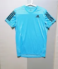 L adidas(アディダス) ラウンド ランニング 半袖Tシャツ 青 366