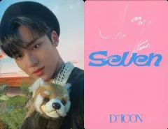 【中古】コレクションカード(男性) SEVENTEEN/MINGYU(ミンギュ)/裏面ピンク・印刷サイン入り/「DICON D’FESTA MINI EDITION SEVENTEEN」フォトカード