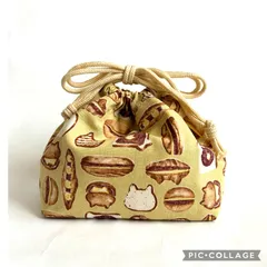 保温保冷・あんバター・ねこパン・お弁当袋(Sサイズ)