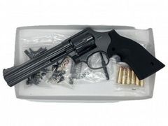 マルシンモデルガン組立キット  S&W M586 6インチ DAVISタイプ プラグリップ仕様 WディープブラックABS