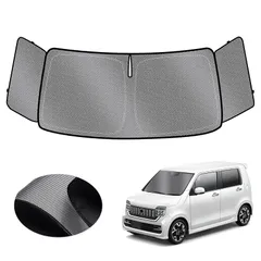 LIMSTYLE ホンダ 新型N-BOX JOY JF5/6型 サンシェード フロントサンシェード フロントガラス用 エヌボックス ジョイ nボックス 3代目 2023.10～現行 遮光 シェード 日よけ 車種専用 UVカット しなやか 車保護 カスタムパ 0