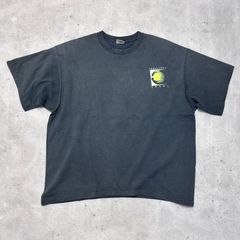 90s NIKE USA製 "challenge court" Tシャツ フェードブラック 古着