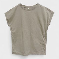 【美品】【ノースリーブトップス】『カットソー』[ベージュ系] ラウンドネック (M) 商品A2370 管理C