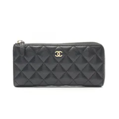シャネル CHANEL L型ファスナー長財布 タイムレス クラシック マトラッセ A68778 ブラック キャビアスキン(グレインドカーフ) L型ZIP長財布 レディース Used Bのサムネイル
