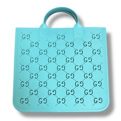 GUCCI チルドレンズ GGラバー トートバッグ ハンドバッグ グッチ ブルー　90528A2